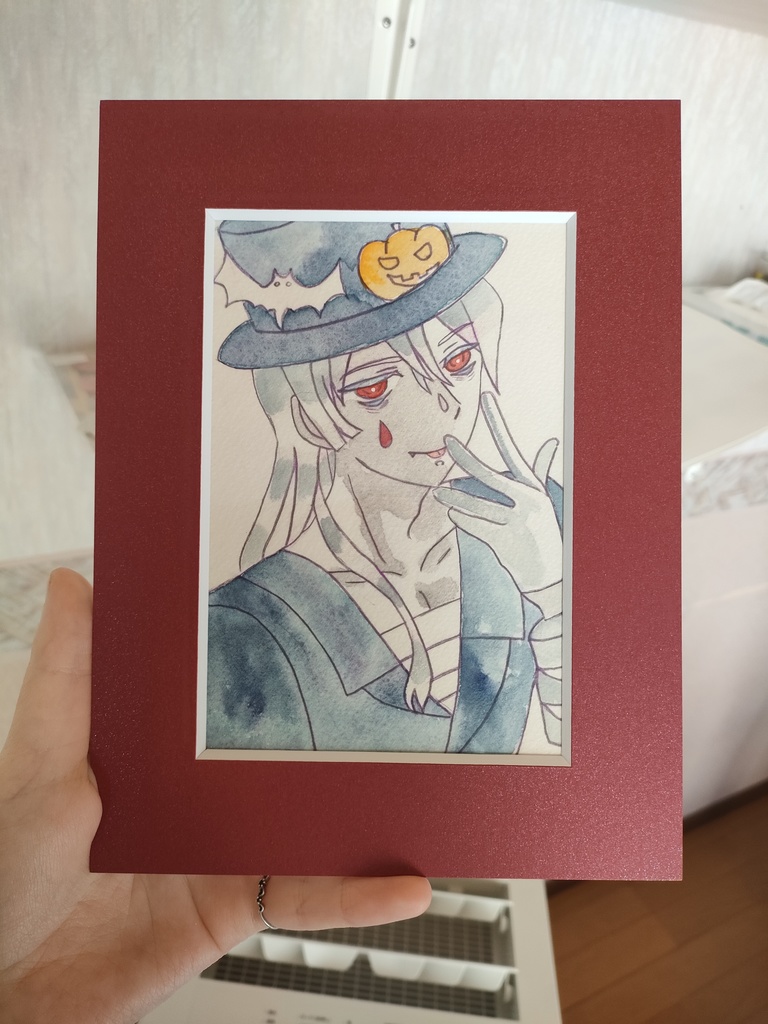 ハロウィンイラスト額装