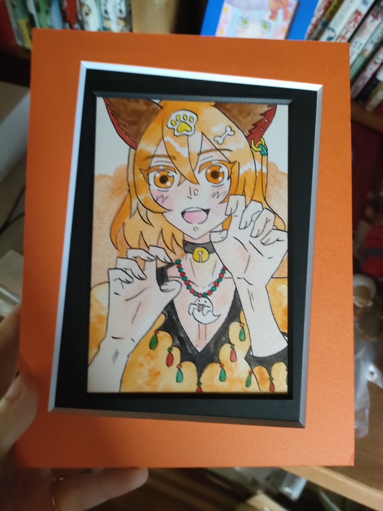 ハロウィンイラスト額装