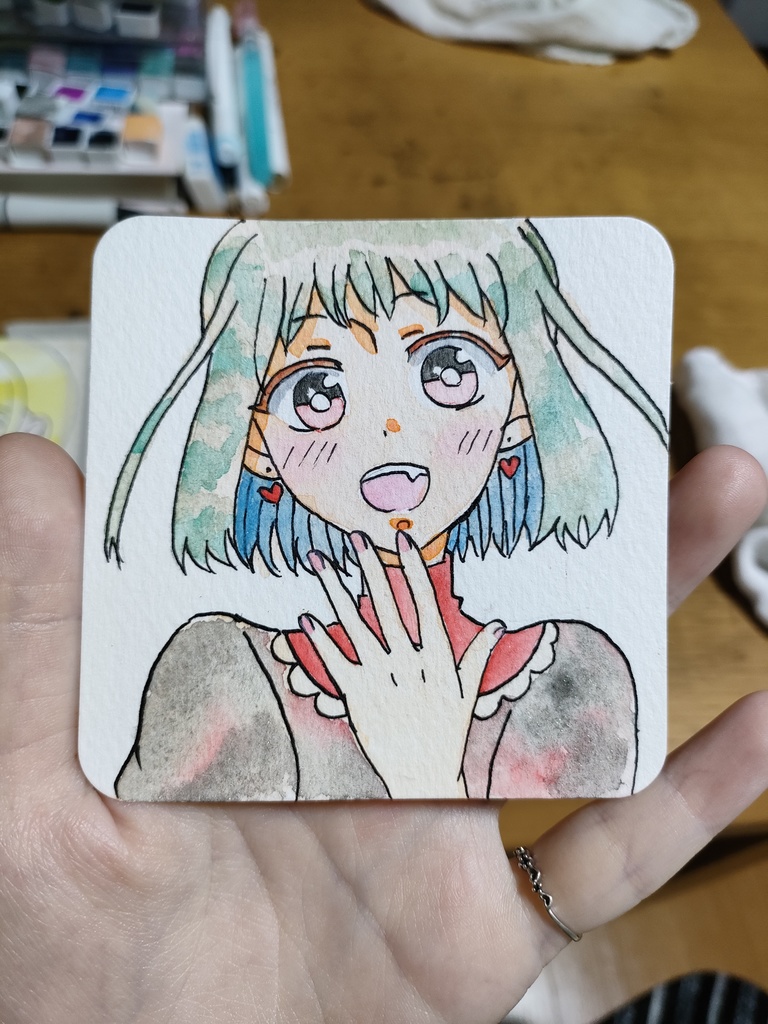 手のひらペーパー(インナーカラー青ちゃん)