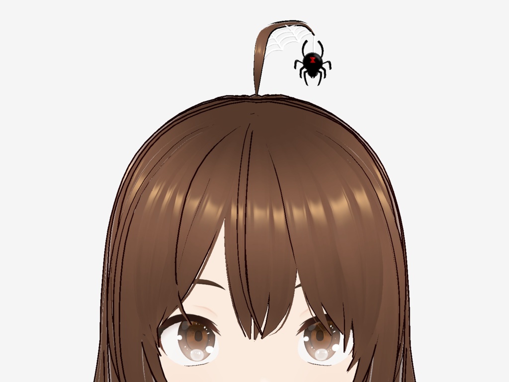 Halloween Ahoge / Spider Ahoge / Goth Ahoge / Vroid Ahoge / Vroid Preset / Vroid Hair / Vtuber Asset / Vtuber / Vtubing