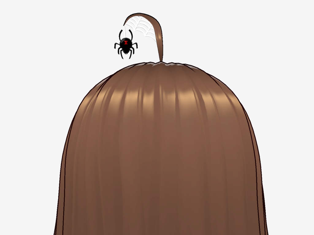 Halloween Ahoge / Spider Ahoge / Goth Ahoge / Vroid Ahoge / Vroid Preset / Vroid Hair / Vtuber Asset / Vtuber / Vtubing