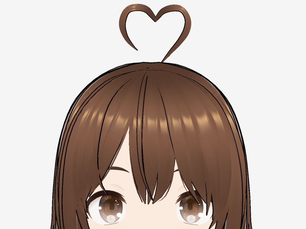 Heart Ahoge Hair Preset / Vroid Asset / Vroid Ahoge / Vtuber Asset