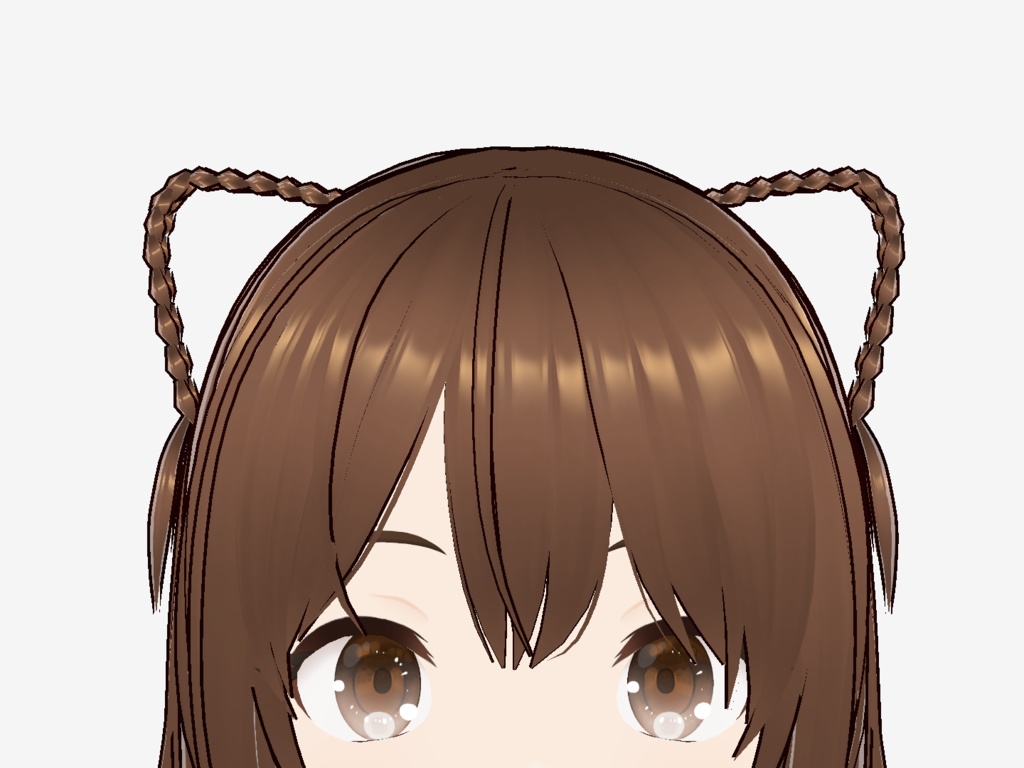 Braided Cat Ears / Cat Ears Vroid / Vroid Studio Hair Preset / Vroid Hair Extra / Vtuber Assest / Vtubing