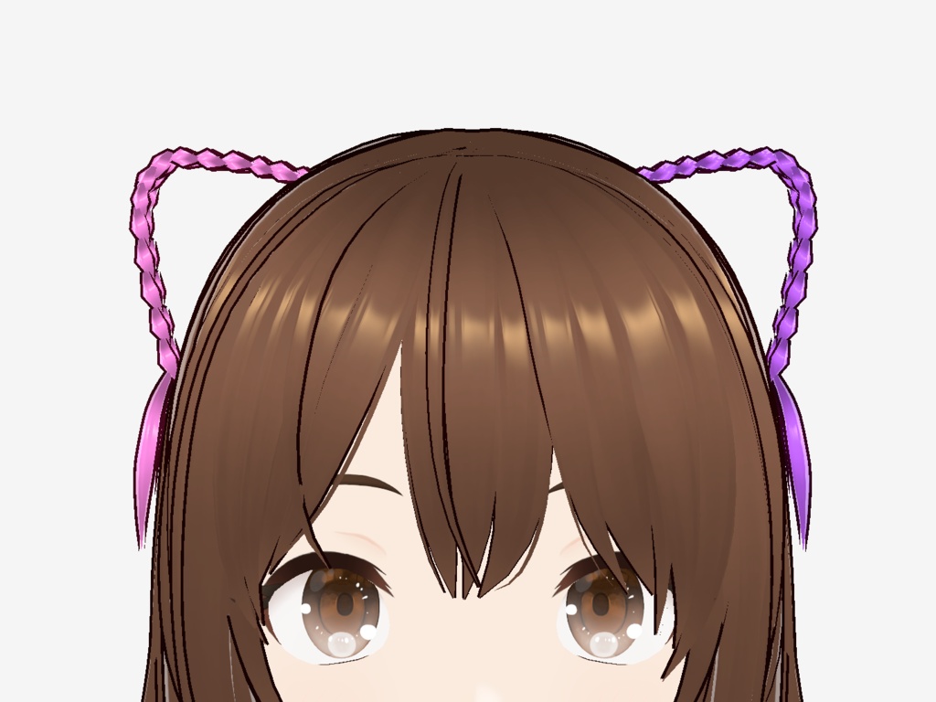 Braided Cat Ears / Cat Ears Vroid / Vroid Studio Hair Preset / Vroid Hair Extra / Vtuber Assest / Vtubing