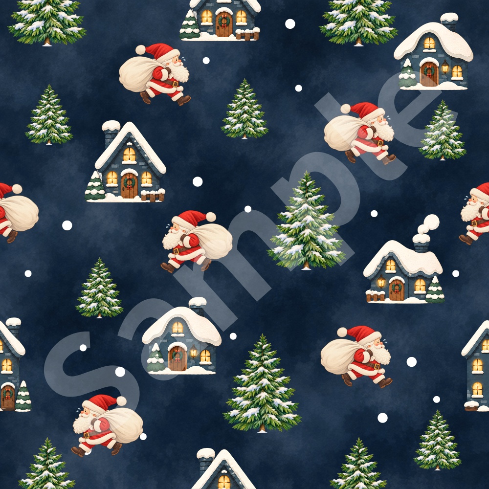 サンタクロースのお届け便 Christmas Digital Paper|2枚セット