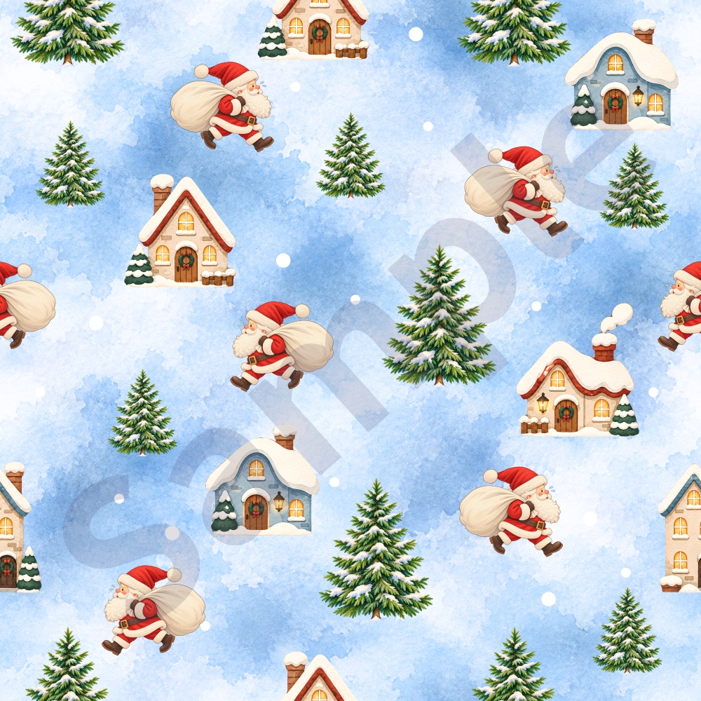 サンタクロースのお届け便 Christmas Digital Paper|2枚セット