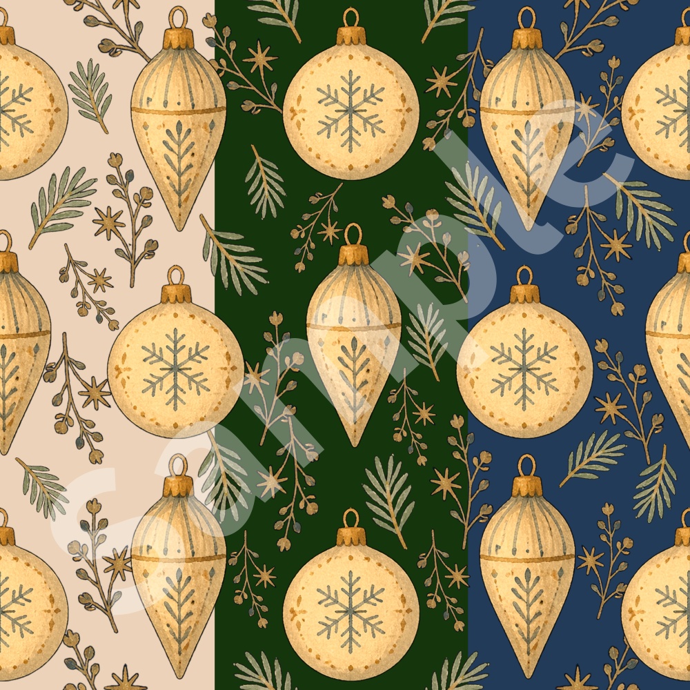クリスマスオーナメント・デジタルペーパー Christmas Digital Paper|12枚セット