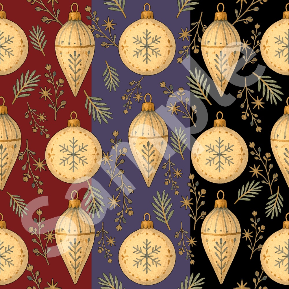 クリスマスオーナメント・デジタルペーパー Christmas Digital Paper|12枚セット