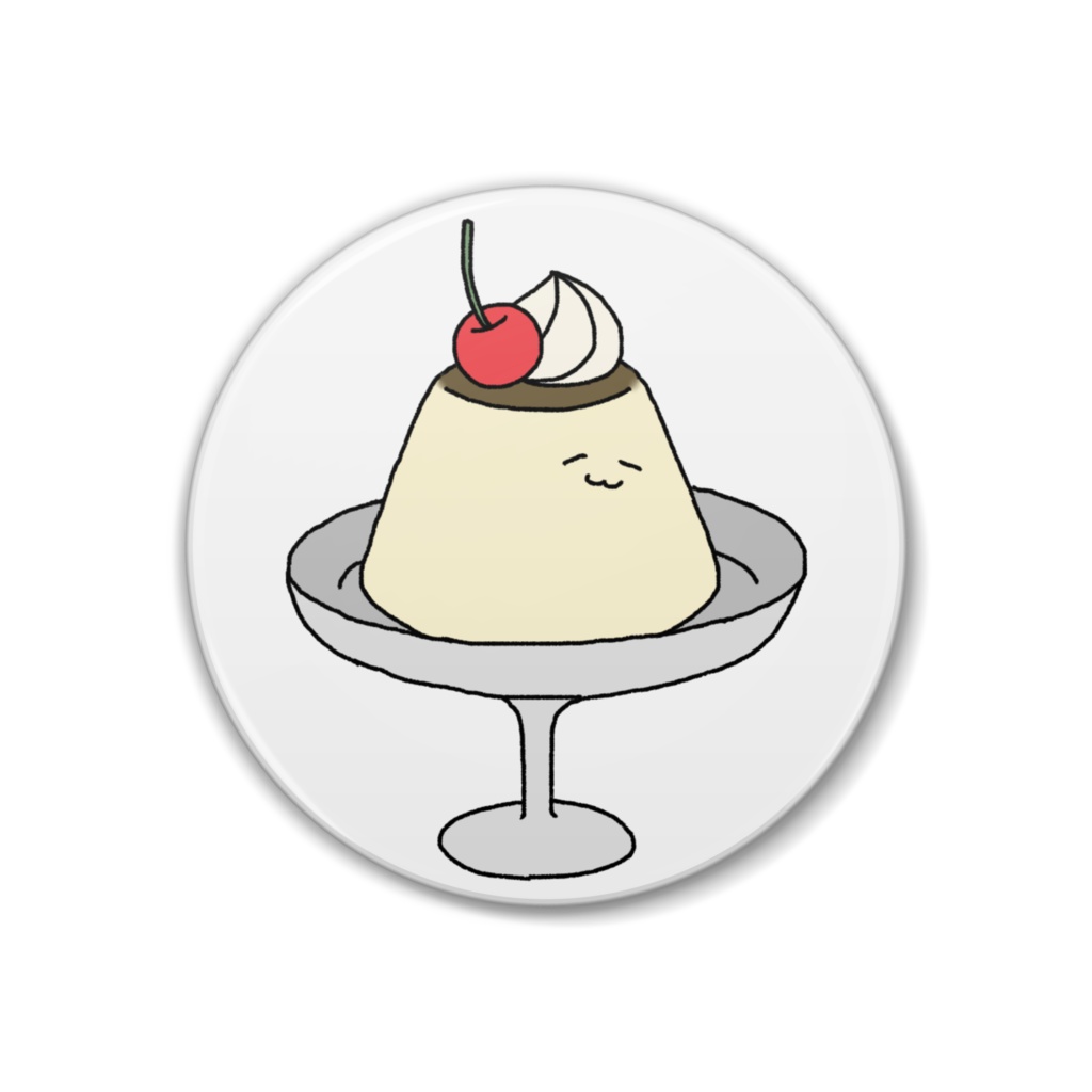 プリン 缶バッジ