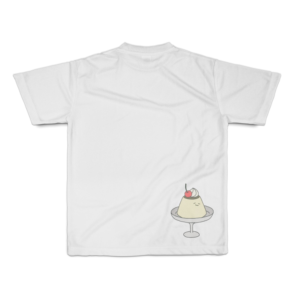 どでかプリントのゆるゆるプリンTシャツ(背面右下ver.)