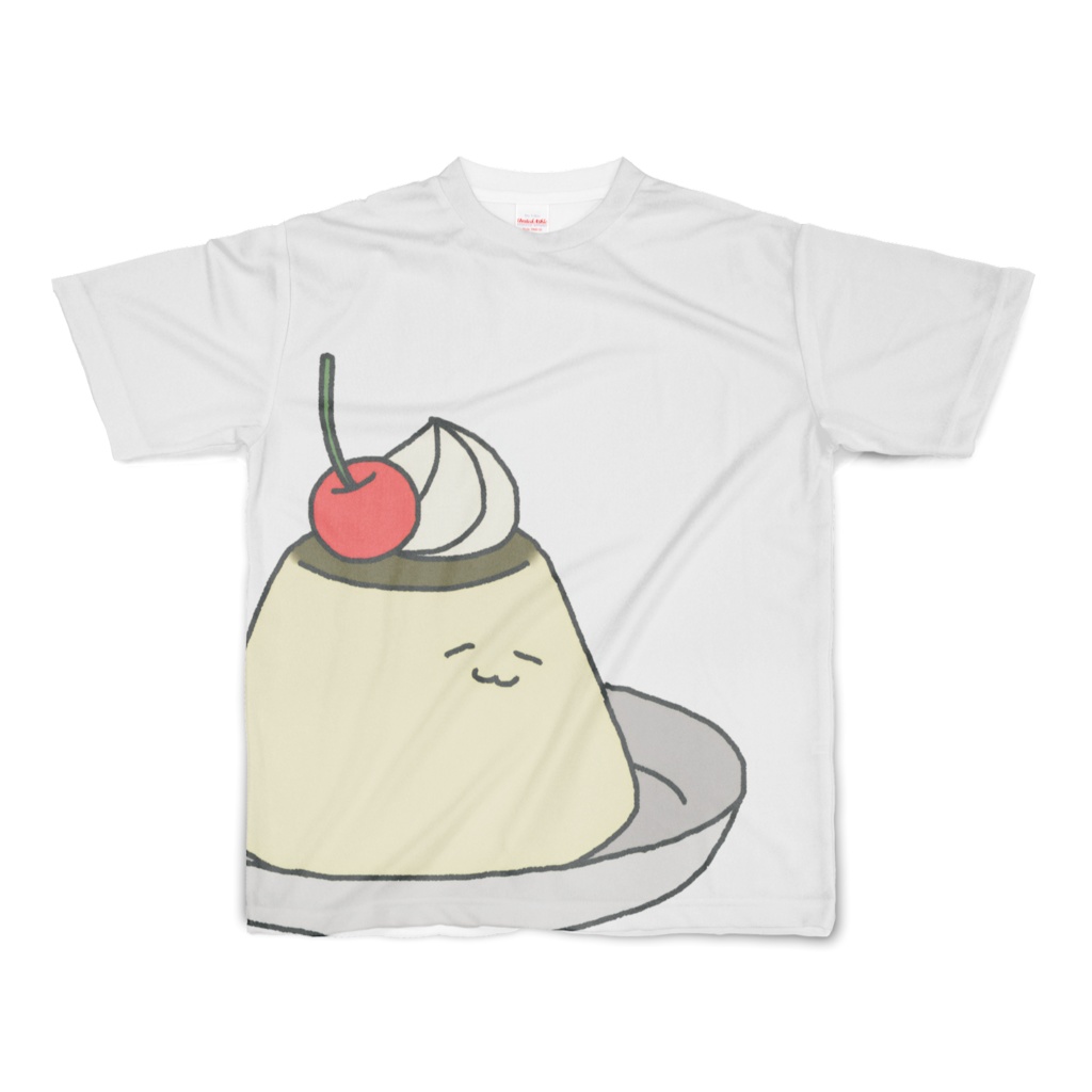 【前面のみ】どでかプリントのゆるゆるプリンTシャツ（S〜XL）