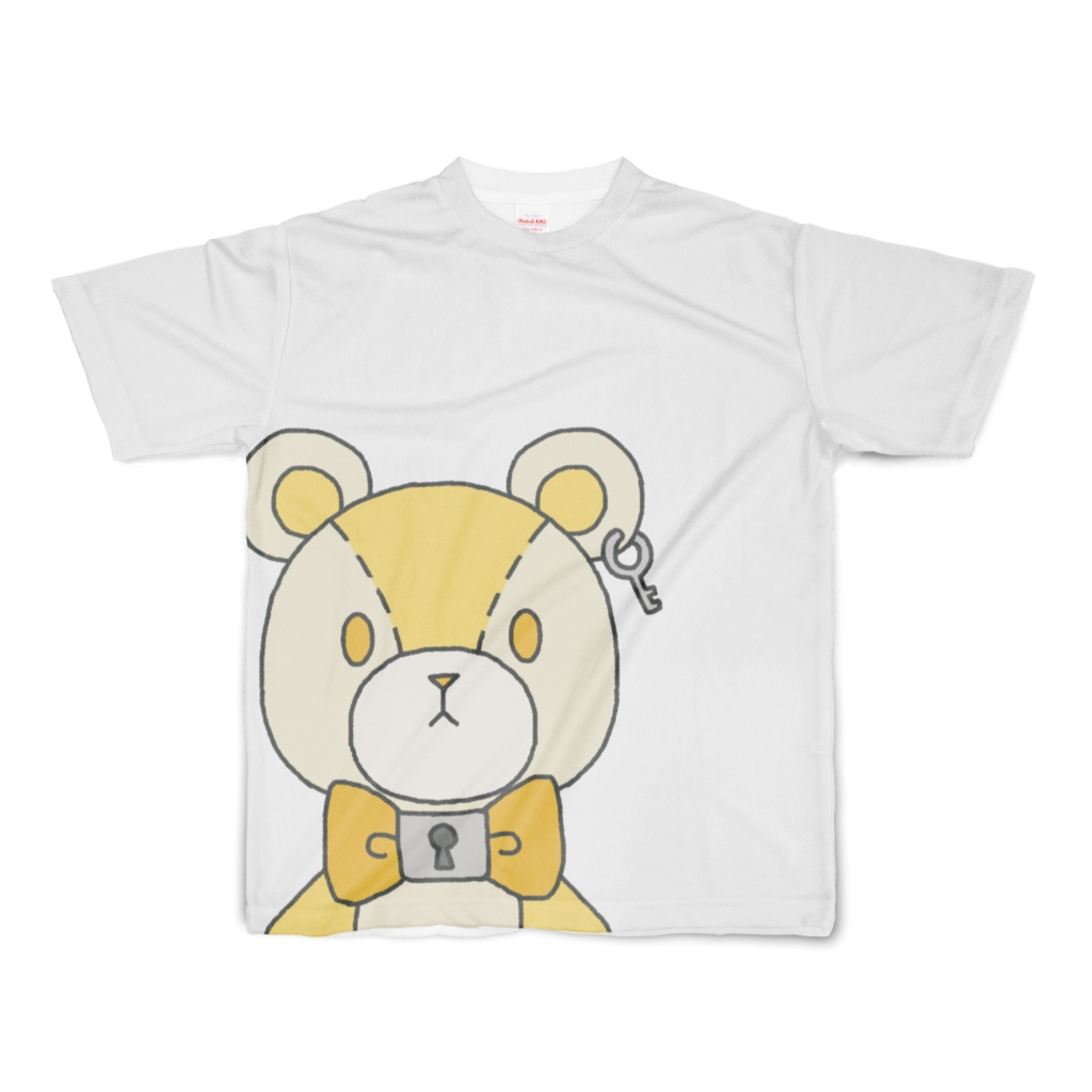 【前面のみ】どでかプリントのきぃろっくまTシャツ(S〜XL)