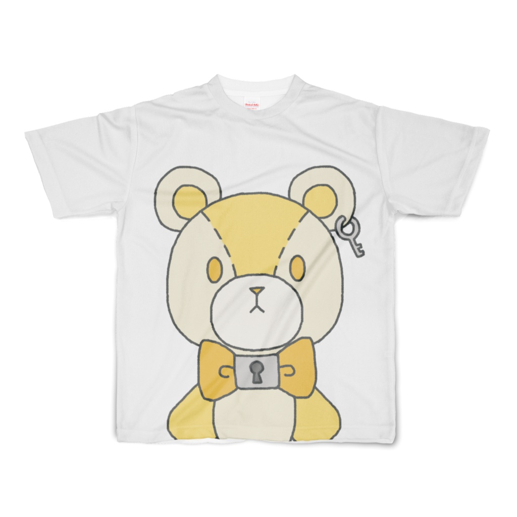 【前面のみ】どでかプリントのきぃろっくまTシャツ（S〜XL）