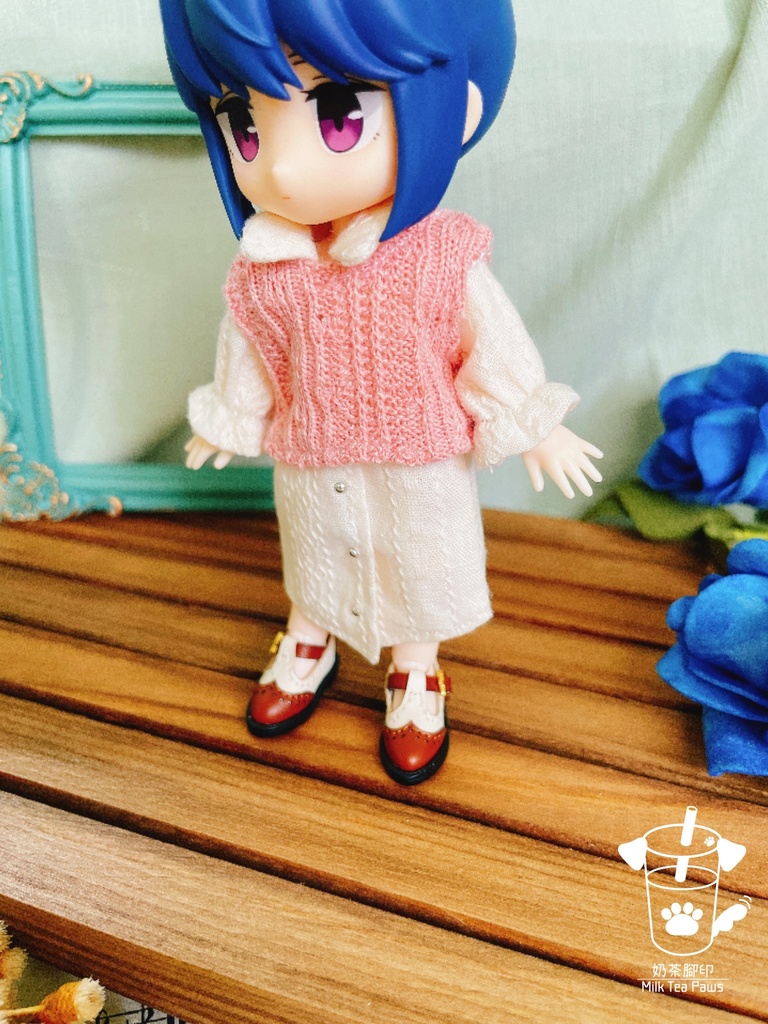 【オビツ11・1/12ドール服】マシュマロ シャツワンピース 3色