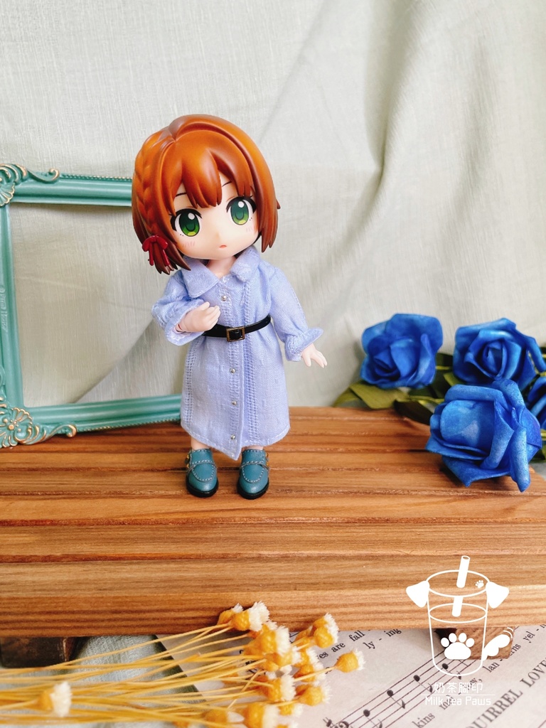 【オビツ11・1/12ドール服】マシュマロ シャツワンピース 3色