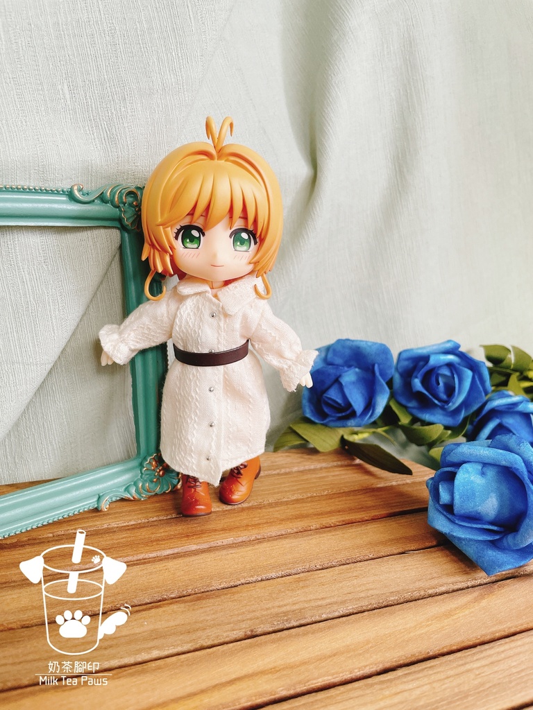 【オビツ11・1/12ドール服】マシュマロ シャツワンピース 3色