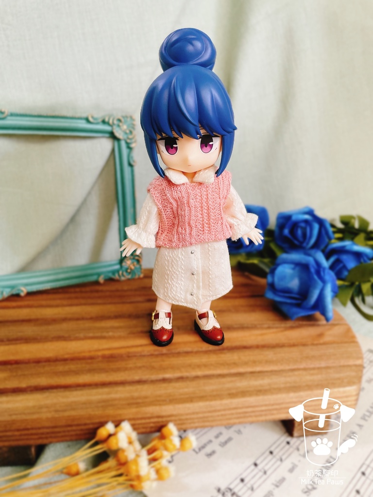 【オビツ11・1/12ドール服】マシュマロ シャツワンピース 3色