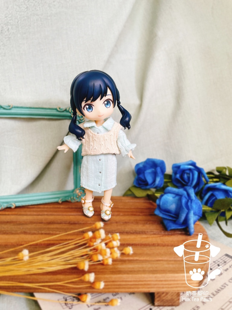 【オビツ11・1/12ドール服】マシュマロ シャツワンピース 3色