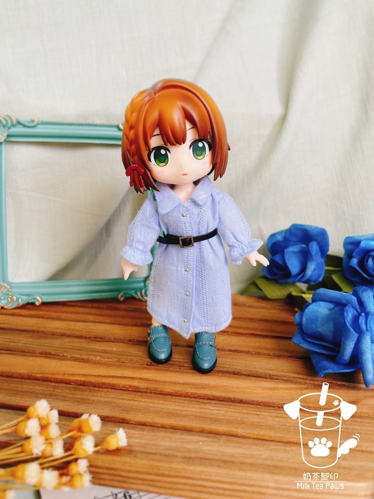 【オビツ11・1/12ドール服】マシュマロ シャツワンピース 3色