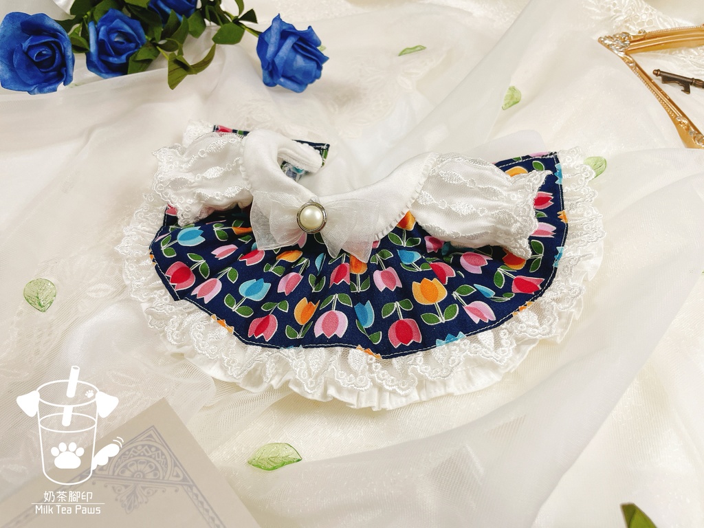 【20cmぬいぐるみ・ぬい服】チューリップネイビーワンピース
