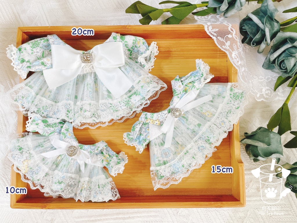 10cm・15cm・20cmぬいぐるみ・ぬい服】エレガントお花ワンピース