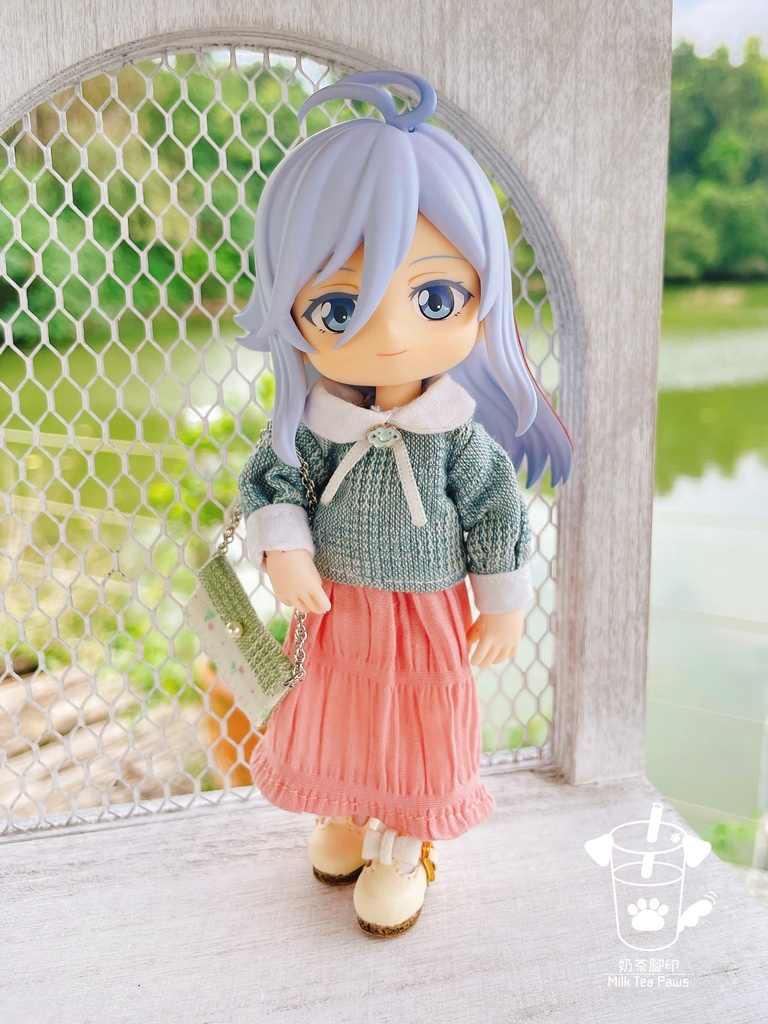 【オビツ11・1/12ドール服】シワ加工ロングスカート 5色