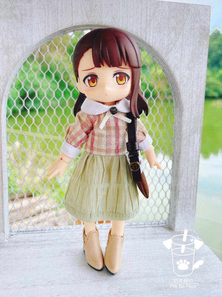 【オビツ11・1/12ドール服】シワ加工ロングスカート 5色