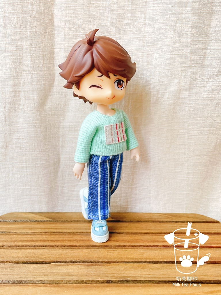 【オビツ11・1/12ドール服】デニムワイドパンツ