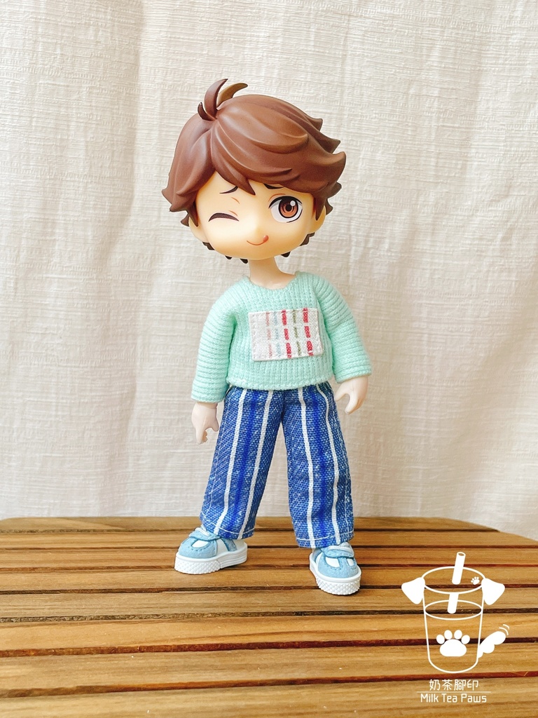 【オビツ11・1/12ドール服】デニムワイドパンツ