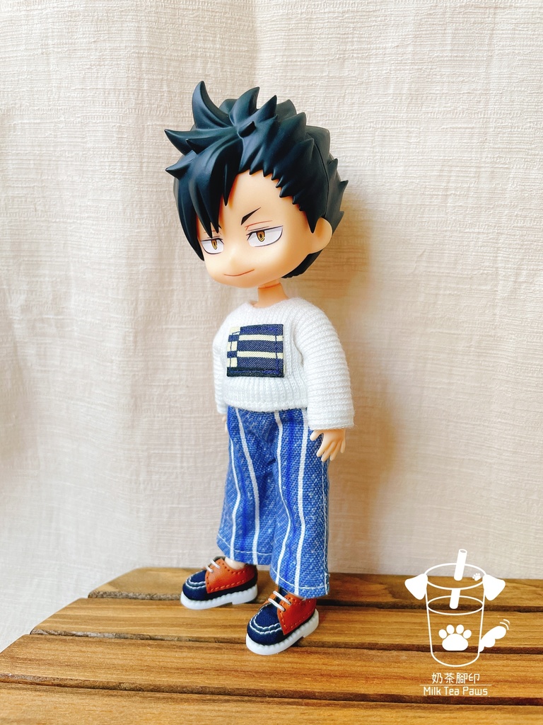 【オビツ11・1/12ドール服】デニムワイドパンツ