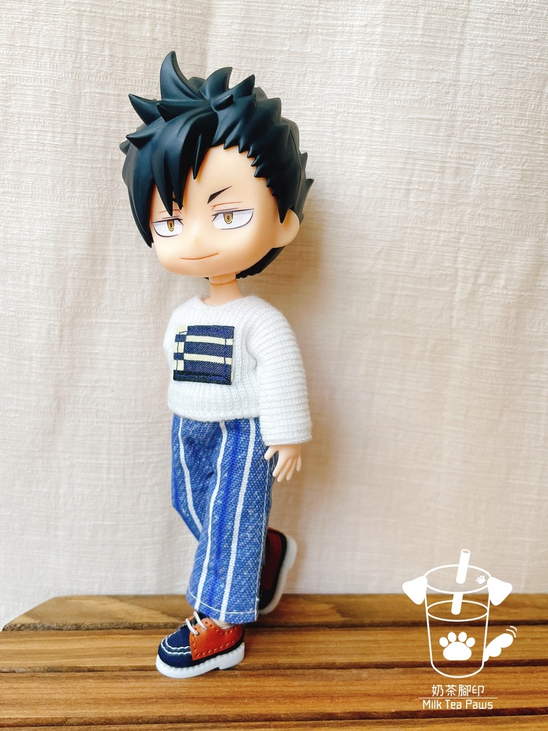 【オビツ11・1/12ドール服】デニムワイドパンツ