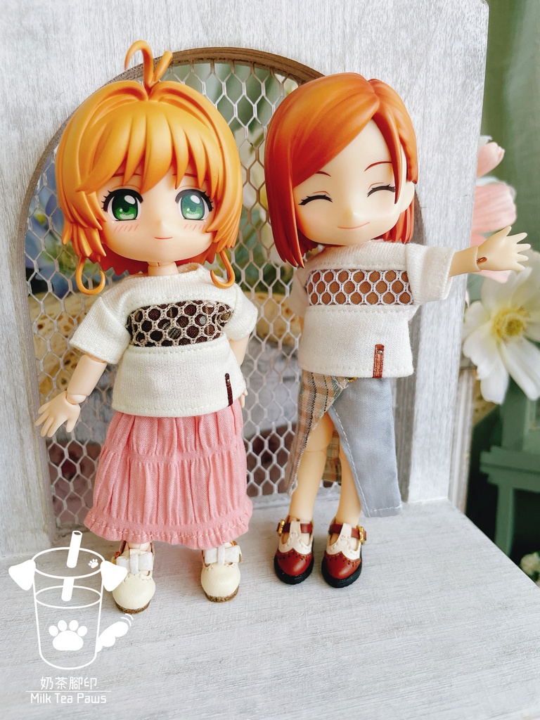 【オビツ11・1/12ドール服】不規則スリットスカート ②