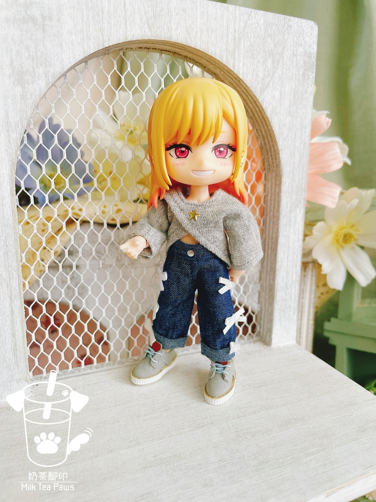 【オビツ11・1/12ドール服】クロスショートトップス②