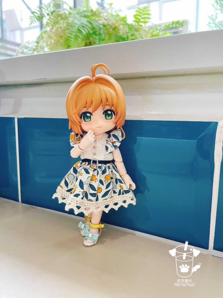 【オビツ11・1/12ドール服】初夏SP1・フリル袖花柄ワンピース