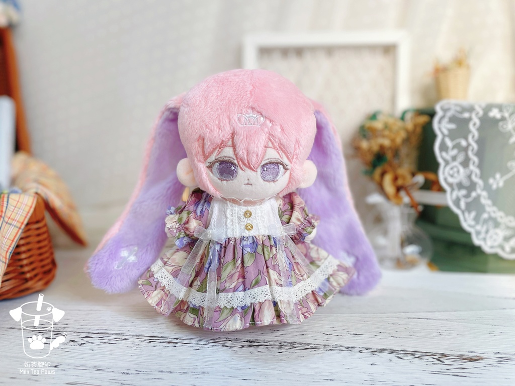 【15cmぬいぐるみ・ぬい服】Crystal Special・花柄ワンピース(3色)