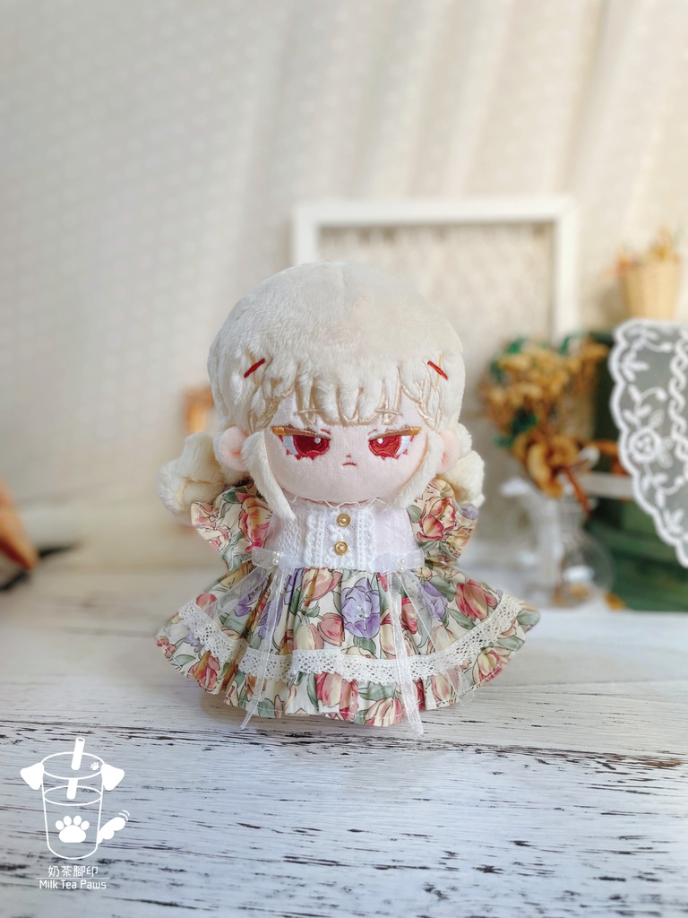 【15cmぬいぐるみ・ぬい服】Crystal Special・花柄ワンピース(3色)