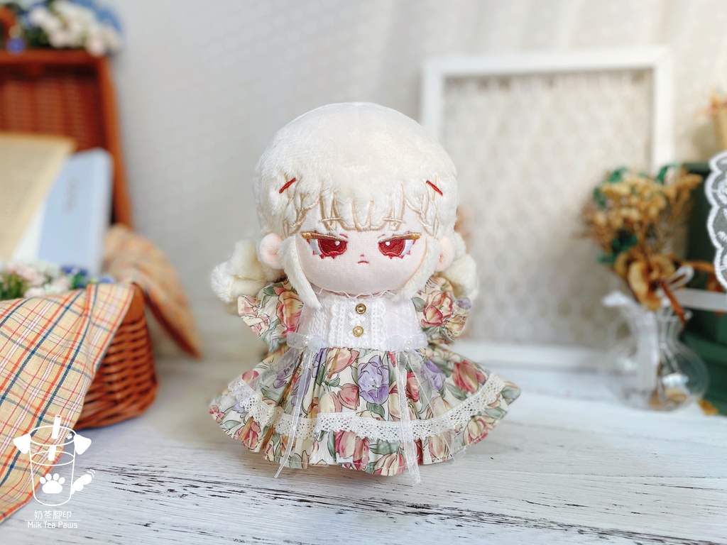 【15cmぬいぐるみ・ぬい服】Crystal Special・花柄ワンピース(3色)