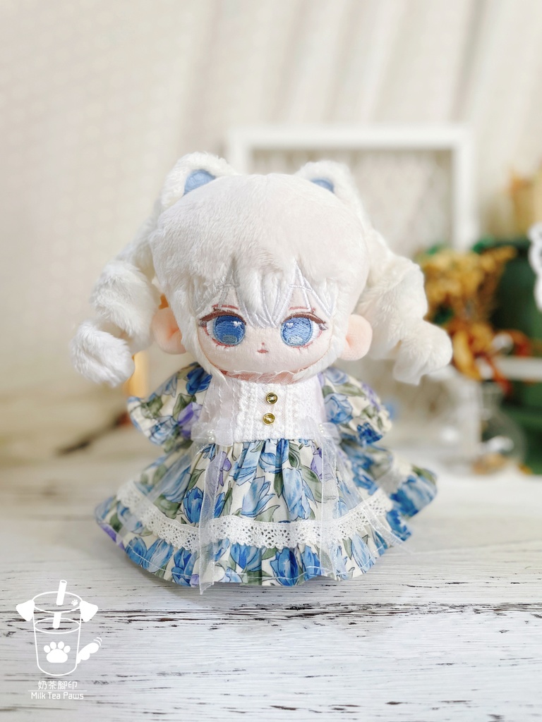 【15cmぬいぐるみ・ぬい服】Crystal Special・花柄ワンピース(3色)