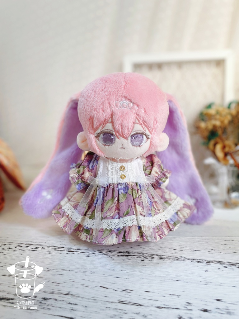 【15cmぬいぐるみ・ぬい服】Crystal Special・花柄ワンピース(3色)