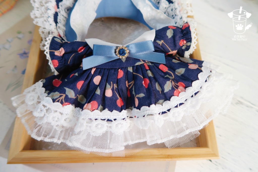 【20cmぬいぐるみ・ぬい服】Cherry Bubble・ワンピースセット(青)