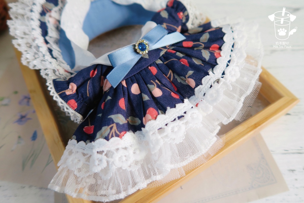 【20cmぬいぐるみ・ぬい服】Cherry Bubble・ワンピースセット(青)