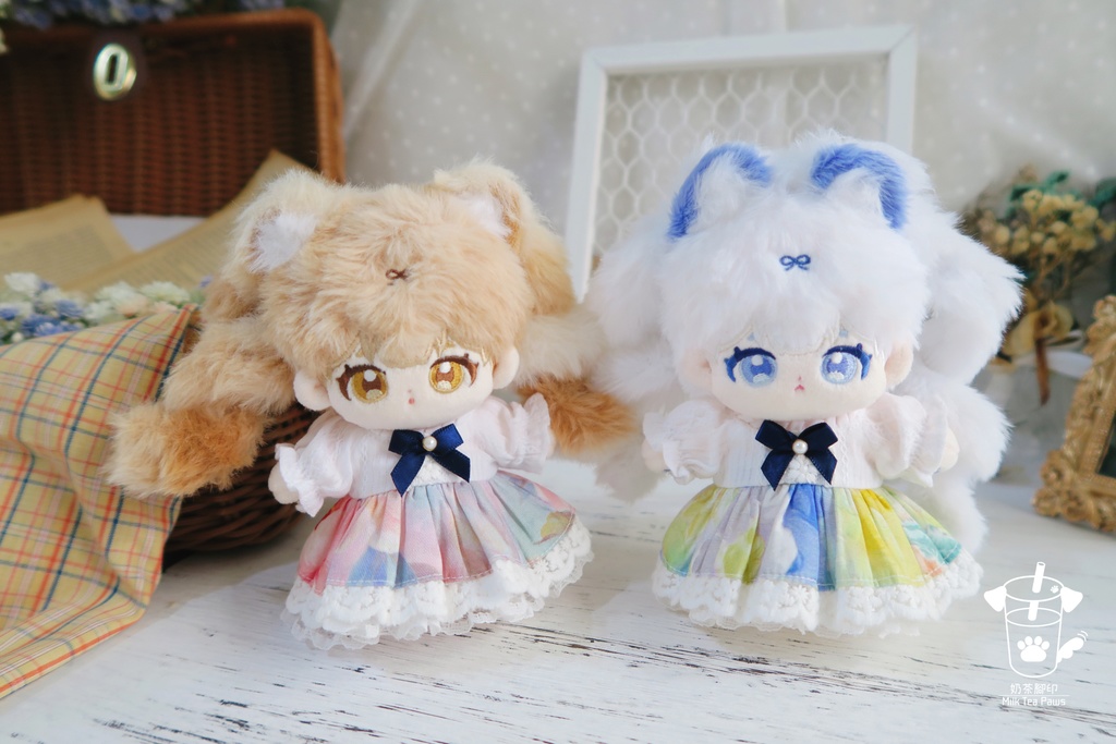 【10cmぬいぐるみ・ぬい服】夏色のパレット・ワンピース(全6柄)