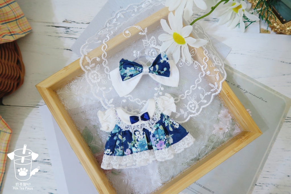 【10cmぬいぐるみ・ぬい服】霧雨の庭(朝霧)・ワンピースセット(2色)