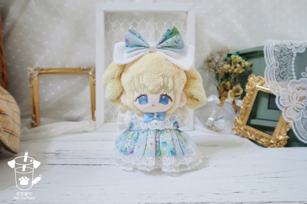 【10cmぬいぐるみ・ぬい服】霧雨の庭(朝霧)・ワンピースセット(2色)