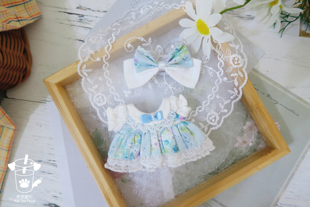 【10cmぬいぐるみ・ぬい服】霧雨の庭(朝霧)・ワンピースセット(2色)