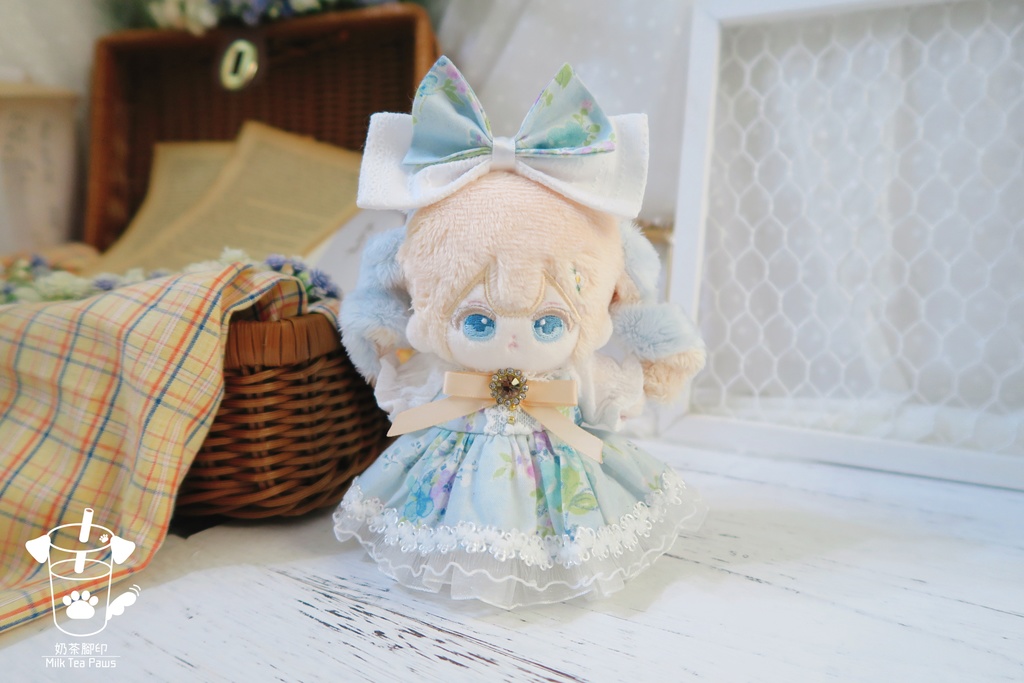 【10cmぬいぐるみ・ぬい服】霧雨の庭(朝雨)・ワンピースセット(2色)