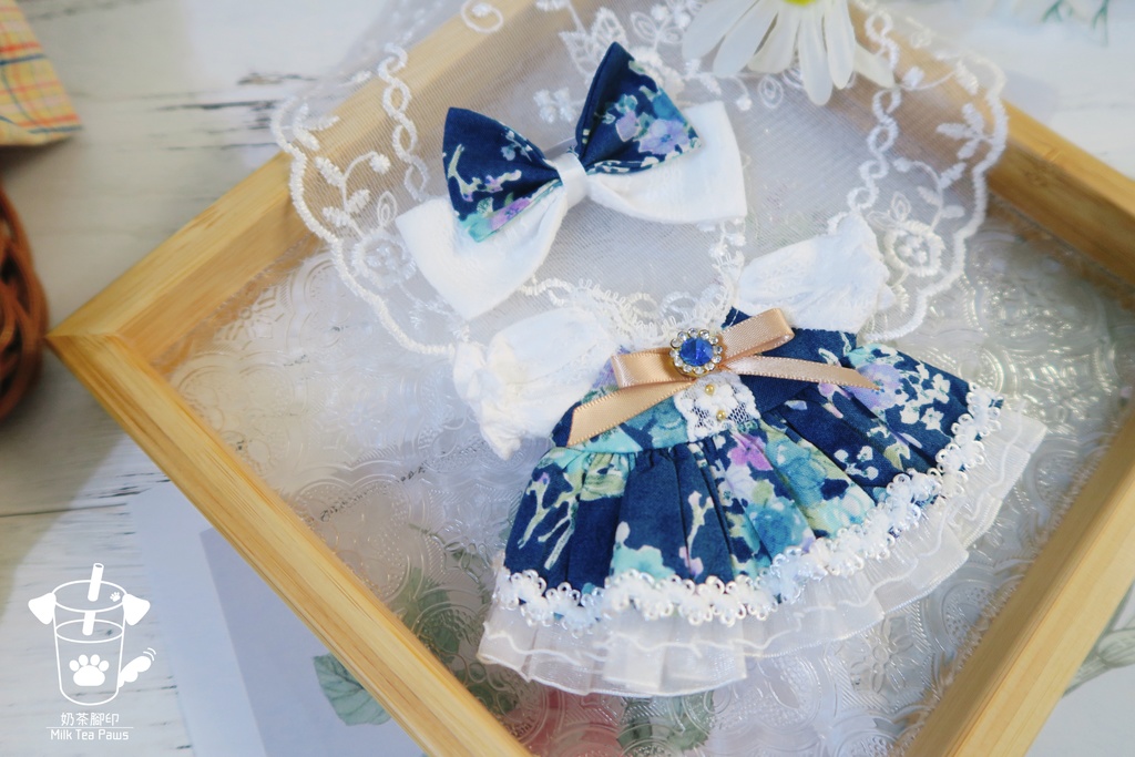 【10cmぬいぐるみ・ぬい服】霧雨の庭(朝雨)・ワンピースセット(2色)