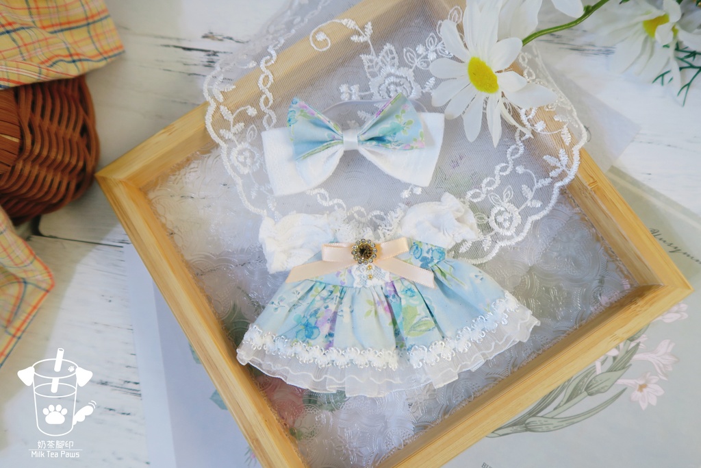 【10cmぬいぐるみ・ぬい服】霧雨の庭(朝雨)・ワンピースセット(2色)