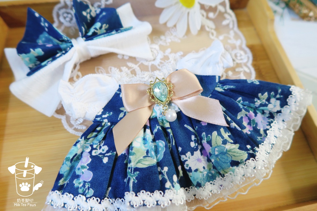 【20cmぬいぐるみ・ぬい服】霧雨の庭(朝雨)・ワンピースセット(2色)