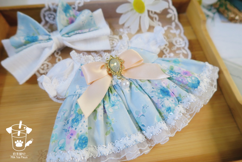 【20cmぬいぐるみ・ぬい服】霧雨の庭(朝雨)・ワンピースセット(2色)